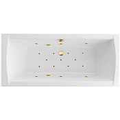 Excellent Aquaria Lux Ванна гидромассажная Relax 180x80 см, акрил, цвет: белый глянец, фурн. золото WAEX.AQU18.RELAX.GL