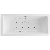 Excellent Aquaria Lux Slim Ванна гидромассажная 180x80 см, акрил, цвет: белый глянец, фурнит. хром WAEX.AQU18S.RELAX.CR