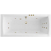 Excellent Aquaria Lux Slim Ванна гидромассажная 180x80 см, акрил, цвет: белый глянец, фурнит. бронза WAEX.AQU18S.SMART.BR