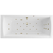 Excellent Aquaria Lux Slim Ванна гидромассажная 180x80 см, акрил, цвет: белый глянец, фурнит. бронза WAEX.AQU18S.ULTRA.BR