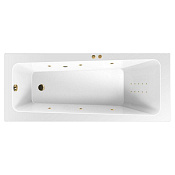 Excellent Ava Ванна гидромассажная Line Nano 160x70 см, акрил, цвет: белый глянец, фурнитура золото WAEX.AVA16.LINENANO.GL