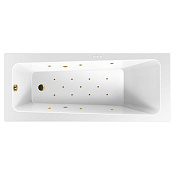 Excellent Ava Ванна гидромассажная Relax 160x70 см, акрил, цвет: белый глянцевый, фурнитура золото WAEX.AVA16.RELAX.GL