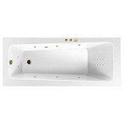 Excellent Ava Ванна гидромассажная Smart Nano 160x70 см, акрил, цвет: белый глянец, фурнитура золото WAEX.AVA16.SMARTNANO.GL