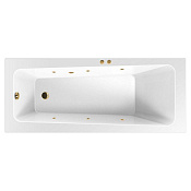 Excellent Ava Ванна гидромассажная Soft 160x70 см, акрил, цвет: белый глянцевый, фурнитура золото WAEX.AVA16.SOFT.GL