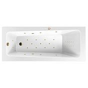 Excellent Ava Ванна гидромассажная Ultra Nano 160x70 см, акрил, цвет: белый глянец, фурнитура золото WAEX.AVA16.ULTRANANO.GL