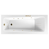 Excellent Ava Ванна гидромассажная Smart Nano 170x70 см, акрил, цвет: белый глянец, фурнитура золото WAEX.AVA17.SMARTNANO.GL