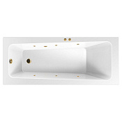 Excellent Ava Ванна гидромассажная Soft 170x70 см, акрил, цвет: белый глянцевый, фурнитура золото WAEX.AVA17.SOFT.GL