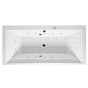Excellent Crown Grand Ванна гидромассажная Nano 190x120 см, акрил, цвет: белый глянец, фурн. золото WAEX.CRG19.NANO.GL