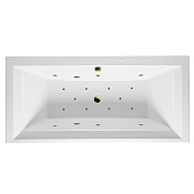 Excellent Crown Grand Ванна гидромассажная Relax 190x90 см, акрил, цвет: белый глянец, фурн. бронза WAEX.CRG19.RELAX.BR