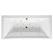 Excellent Crown Grand Ванна гидромассажная Relax 190x90 см, акрил, цвет: белый глянец, фурн. золото WAEX.CRG19.RELAX.GL