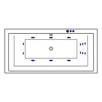 Excellent Crown Grand Ванна гидромассажная Smart 190x90 см, акрил, цвет: белый глянец, фурн. золото WAEX.CRG19.SMART.GL