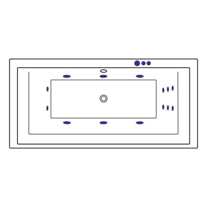 Excellent Crown Grand Ванна гидромассажная Smart 190x90 см, акрил, цвет: белый глянец, фурнит. хром WAEX.CRG19.SMART.CR