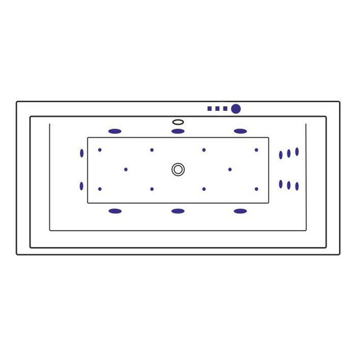 Excellent Crown Grand Ванна гидромассажная Ultra 190x90 см, акрил, цвет: белый глянец, фурнит. хром WAEX.CRG19.ULTRA.CR