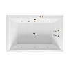 Excellent Crown Lux Ванна гидромассажная Line 190x120 см, акрил, цвет: белый глянец, фурнит. бронза WAEX.CRO19.LINE.BR