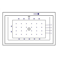 Excellent Crown Lux Ванна гидромассажная Nano 190x120 см, акрил, цвет: белый глянец, фурнит. золото WAEX.CRO19.NANO.GL