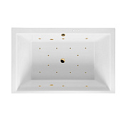 Excellent Crown Lux Ванна гидромассажная Relax 190x120 см, акрил, цвет: белый глянец, фурнит. золото WAEX.CRO19.RELAX.GL