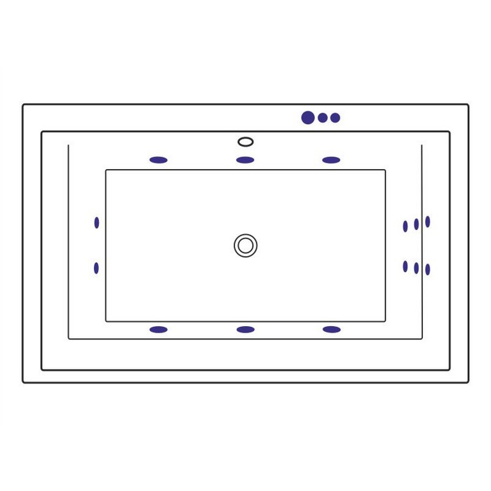 Excellent Crown Lux Ванна гидромассажная Smart 190x120 см, акрил, цвет: белый глянец, фурнит. белый WAEX.CRO19.SMART.WH