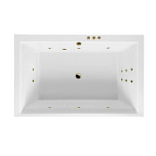 Excellent Crown Lux Ванна гидромассажная Smart 190x120 см, акрил, цвет: белый глянец, фурнит. бронза WAEX.CRO19.SMART.BR