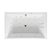 Excellent Crown Lux Ванна гидромассажная Ultra 190x120 см, акрил, цвет: белый глянец, фурнит. бронза WAEX.CRO19.ULTRA.BR