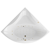 Excellent Glamour Ванна гидромассажная Nano 150x150 см, акрил, цвет: белый глянец, фурнитура золото WAEX.GLA15.NANO.GL