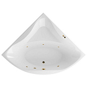 Excellent Glamour Ванна гидромассажная Soft 150x150 см, акрил, цвет: белый глянец, фурнитура золото WAEX.GLA15.SOFT.GL