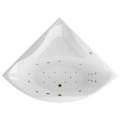 Excellent Glamour Ванна гидромассажная Ultra 150x150 см, акрил, цвет: белый глянец, фурнитура бронза WAEX.GLA15.ULTRA.BR