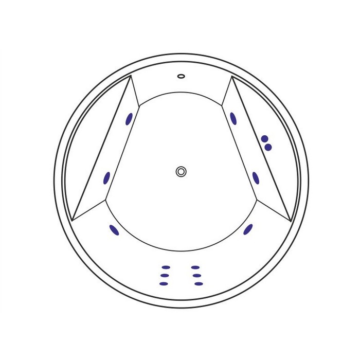 Excellent Great Arc Ванна гидромассажная Line 160x160 см, акрил, цвет: белый глянец, фурнитура белый WAEX.GRE16.LINE.WH
