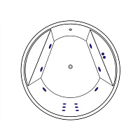 Excellent Great Arc Ванна гидромассажная Line 160x160 см, акрил, цвет: белый глянец, фурнитура белый WAEX.GRE16.LINE.WH