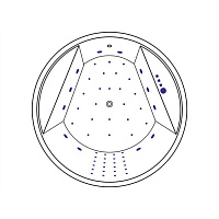 Excellent Great Arc Ванна гидромассажная Nano 160x160 см, акрил, цвет: белый глянец, фурнитура хром WAEX.GRE16.NANO.CR