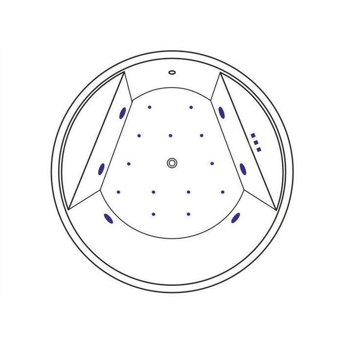 Excellent Great Arc Ванна гидромассажная Relax 160x160 см, акрил, цвет: белый глянец, фурнит. белый WAEX.GRE16.RELAX.WH