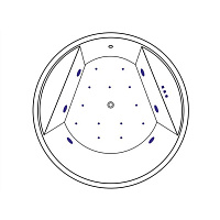 Excellent Great Arc Ванна гидромассажная Relax 160x160 см, акрил, цвет: белый глянец, фурнит. белый WAEX.GRE16.RELAX.WH