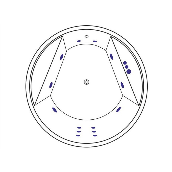 Excellent Great Arc Ванна гидромассажная Smart 160x160 см, акрил, цвет: белый глянец, фурнит. золото WAEX.GRE16.SMART.GL