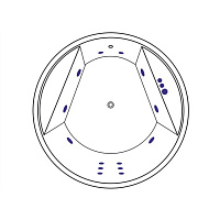 Excellent Great Arc Ванна гидромассажная Smart 160x160 см, акрил, цвет: белый глянец, фурнит. золото WAEX.GRE16.SMART.GL