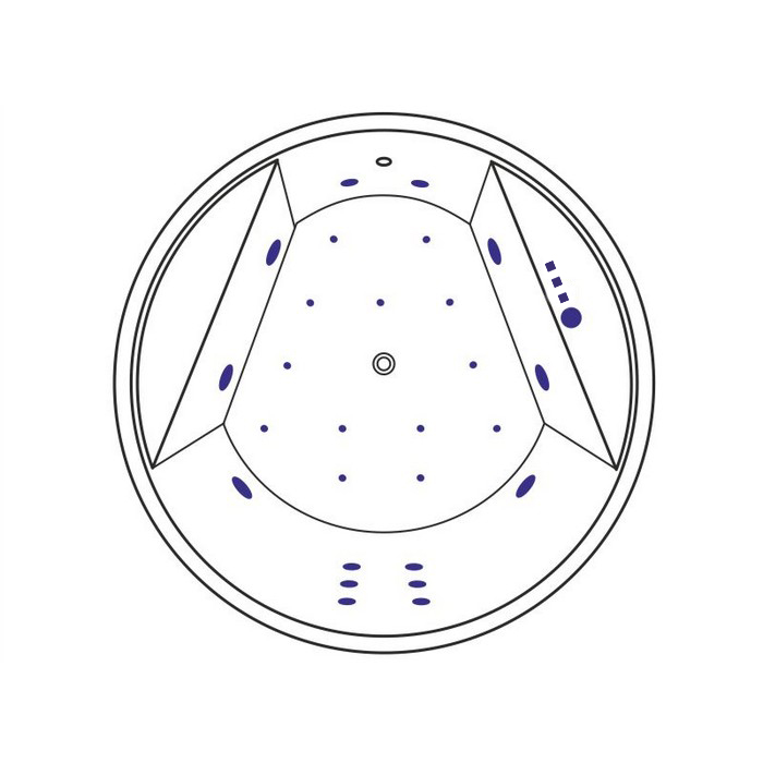 Excellent Great Arc Ванна гидромассажная Ultra 160x160 см, акрил, цвет: белый глянец, фурнит. бронза WAEX.GRE16.ULTRA.BR