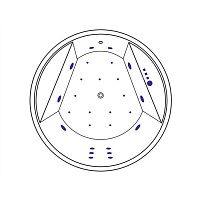 Excellent Great Arc Ванна гидромассажная Ultra 160x160 см, акрил, цвет: белый глянец, фурнит. бронза WAEX.GRE16.ULTRA.BR