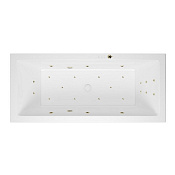 Excellent Heaven Slim Ванна гидромассажная Ultra 170x75 см, акрил, цвет: белый глянец, фурн. бронза WAEX.HEV17S.ULTRA.BR