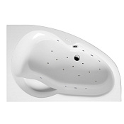 Excellent Newa Ванна гидромассажная правая Relax 160x95 см, акрил, цвет: белый глянец, фурнит. хром WAEX.NEP16.RELAX.CR