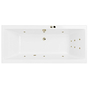 Excellent Pryzmat Ванна гидромассажная Line 170x75 см, акрил, цвет: белый глянец, фурнитура бронза WAEX.PRY17.LINE.BR