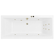 Excellent Pryzmat Ванна гидромассажная Line 200x90 см, акрил, цвет: белый глянец, фурнитура бронза WAEX.PRY20.LINE.BR