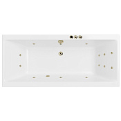 Excellent Pryzmat Slim Ванна гидромассажная Smart 160x75 см, акрил, цвет: белый глянец, фурн. бронза WAEX.PRY16S.SMART.BR