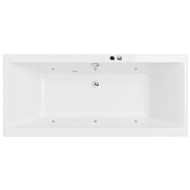 Excellent Pryzmat Slim Ванна гидромассажная Soft 160x75 см, акрил, цвет: белый глянец, фурнит. хром WAEX.PRY16S.SOFT.CR