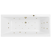 Excellent Pryzmat Slim Ванна гидромассажная Ultra 170x75 см, акрил, цвет: белый глянец, фурн. бронза WAEX.PRY17S.ULTRA.BR