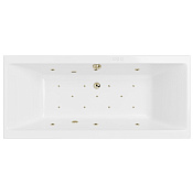 Excellent Pryzmat Slim Ванна гидромассажная Relax 180x80 см, акрил, цвет: белый глянец, фурн. бронза WAEX.PRY18S.RELAX.BR