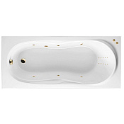 Excellent Sekwana Ванна гидромассажная Line Nano 170x75 см, акрил, цвет: белый глянец, фурн. золото WAEX.SEK17.LINENANO.GL