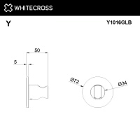 Whitecross Y Держатель для ручного душа, цвет: золото брашированное Y1016GLB