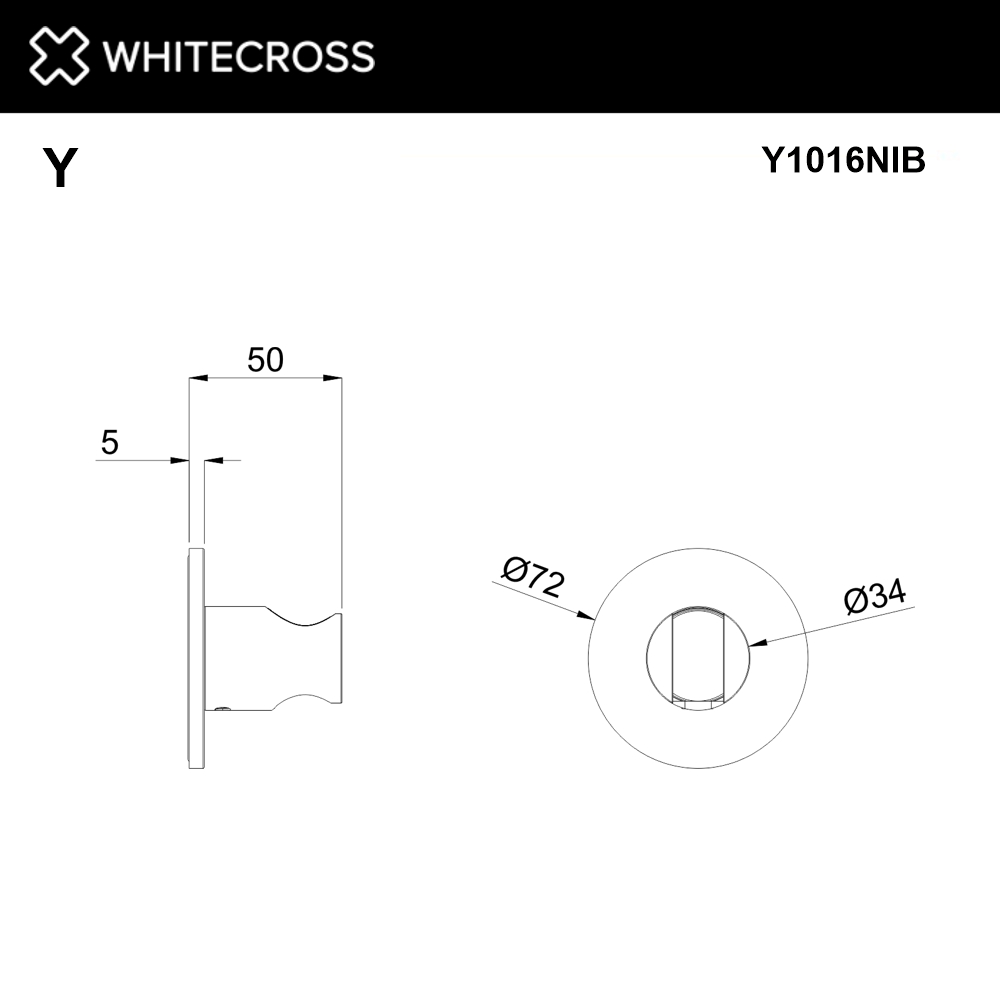Whitecross Y Держатель для ручного душа, цвет: никель брашированный Y1016NIB