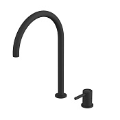 Whitecross Y Смеситель для раковины высокий, излив 23 см, цвет: черный матовый Y1218BL