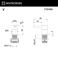 Whitecross Y Смеситель для раковины без излива, цвет: золото глянцевое Y1214GL