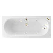 Excellent Oceana Ванна гидромассажная Line 160x75 см, акрил, цвет: белый глянцевый, фурнитура бронза WAEX.OCE16.LINE.BR