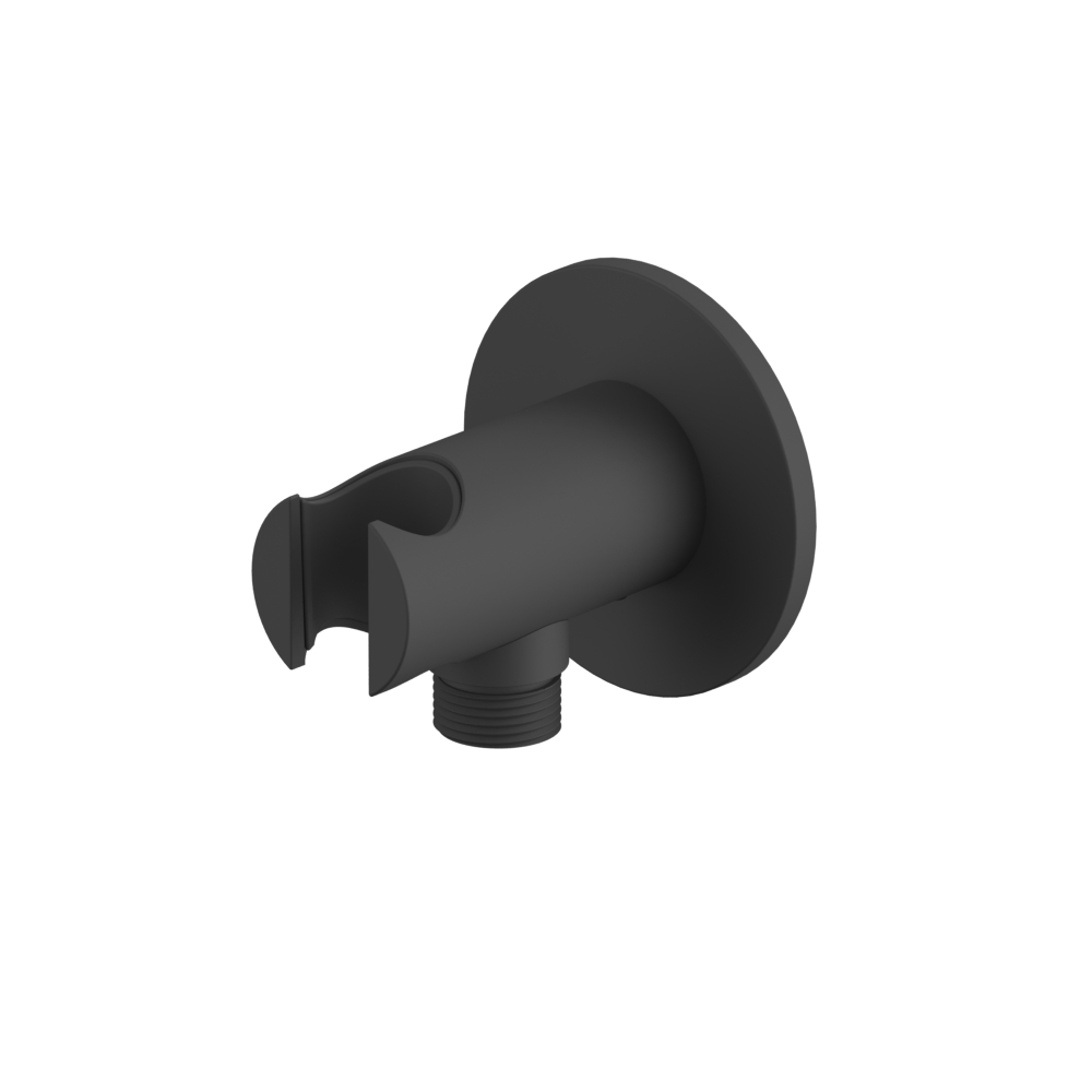 Whitecross Y Шланговое подключение с держателем, цвет: черный матовый Y1015BL